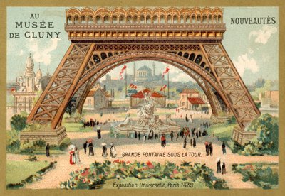 Grande fonte sob a Torre Eiffel, Exposição Universelle, Paris de French School