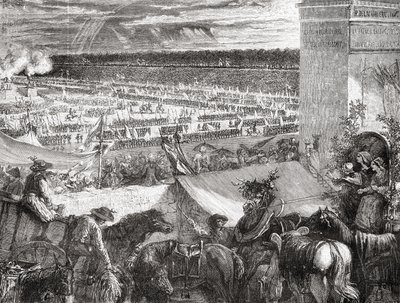 Grande Federação, 14 de julho de 1790, de "História da Revolução Francesa" por Louis Blanc (1811-82) de French School