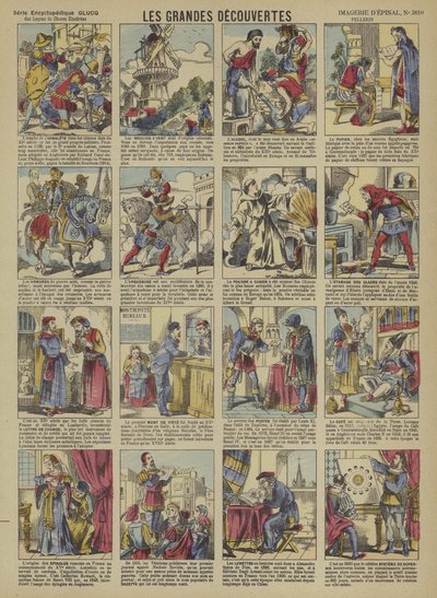 Grandes descobertas (cor litho) de French School