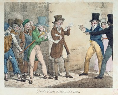 Grande vitória do Exército Francês, anúncio de vitória na Batalha de Trocadero, setembro de 1823 de French School