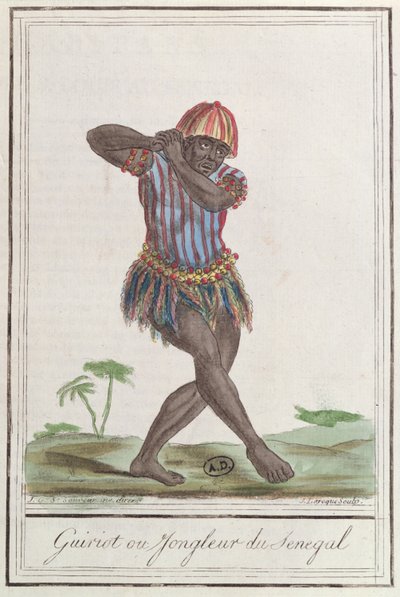 Griot ou menestrel do Senegal, 1796 de French School