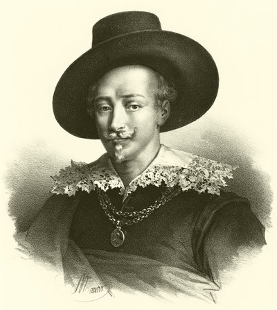 Guido Reni, retrato (gravura) de French School