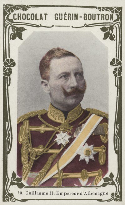 William II, imperador da Alemanha (foto colorida) de French School