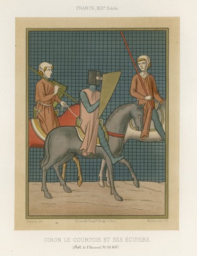 Guiron le Courtois e os escudeiros de French School