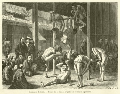 Ginastas de Kioto (gravura) de French School