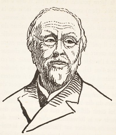 H. Taine, cópia de Boris Mestchersky (n.1957), Ilustração da História da Francaise Nacional, Ciências, Volumes I e II, por Gabriel Hanotaux (1853-1944), 1924 de French School