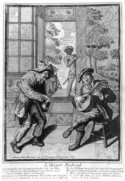 Arlequim e Scaramouche de French School