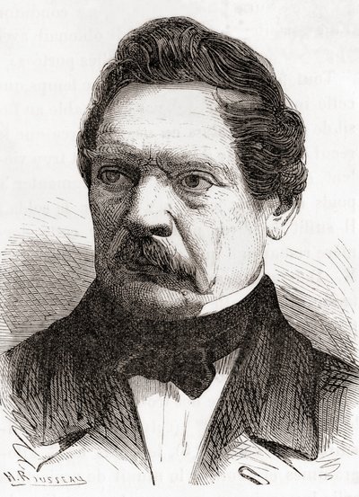 Henri-Gustave Delvigne, de Les Merveilles de la Science, publicado c.1870 (gravura) de French School