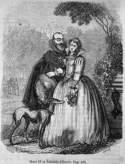 Henri IV (1553 - 1610) e Gabrielle d
