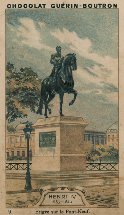 Henri IV, 1553-1610, Erigee na Pont Neuf de French School