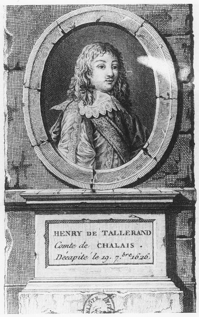 Henri de Talleyrand, conde de Chalais (gravura) de French School
