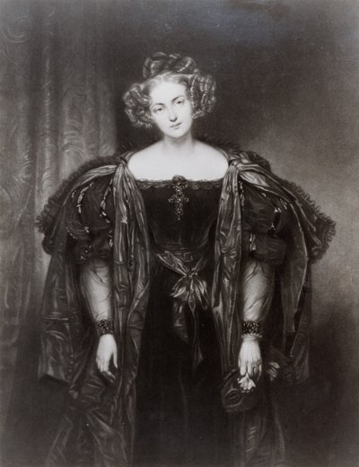 Henriette Sontag como Donna Anna na ópera Don Giovanni da ópera de Wolfgang Amadeus Mozart de French School