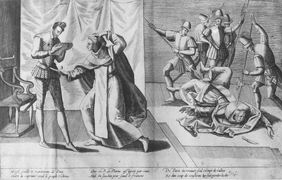 Henrique III da França assassinado por Jacques Clement, 1º de agosto de 1589 de French School