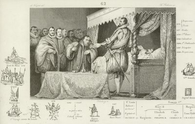 Henrique III da França em seu leito de morte, 1589 de French School