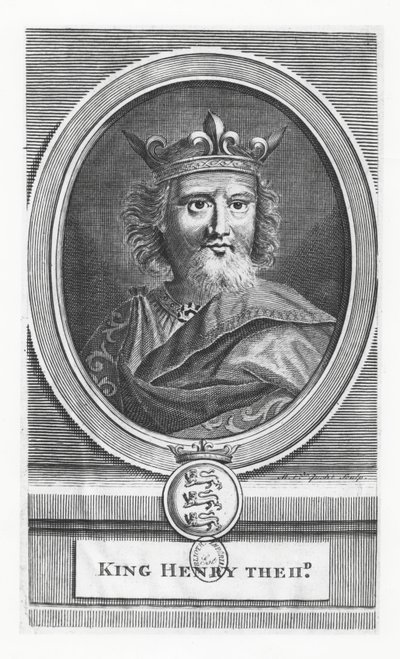 Henrique II, rei da Inglaterra (gravura) de French School