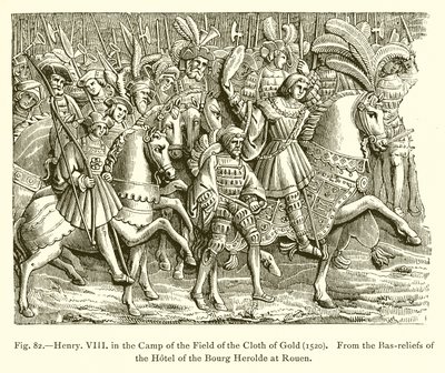 Henrique VIII no Acampamento do Campo do Tecido de Ouro (1520) de French School