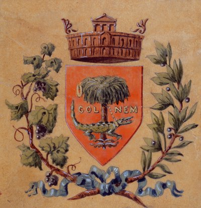 Braços heráldicos da cidade de Nimes de French School