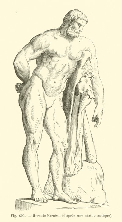 Hercule Farnese (gravura) de French School