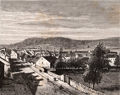 Hericourt - - departamento de Saone-et-Loire - gravura em "La France illustree: geography, history, statistical administration" de V.A. Malt-Brown. 1884 de French School