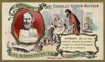 Hipócrates, Médico grego antigo (chromolitho) de French School