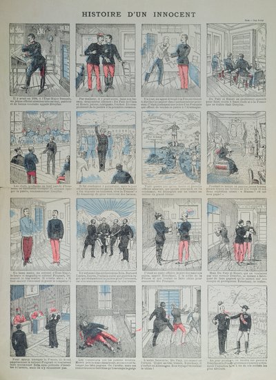 Histoire dun Innocent, história ilustrada do Caso Dreyfus de French School
