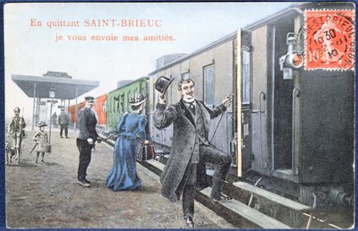 Postal de férias de Saint-Brieuc, c.1910 (depois de uma foto) de French School