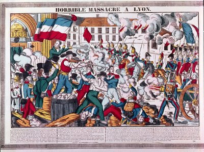Massacre Horrível em Lyons, 9 de abril de 1834 de French School