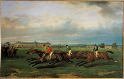 Corridas de cavalos em Chantilly. Escola Francesa de French School