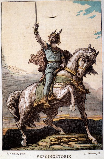 Vercingetorix a cavalo de French School