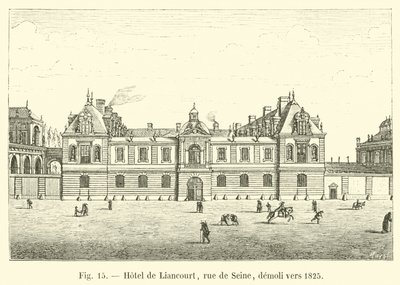 Hotel de Liancourt, rue de Seine, demolido por volta de 1825 de French School