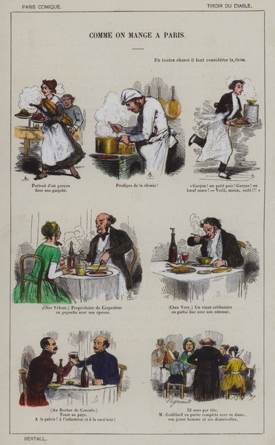 Como se come em Paris (cor litho) de French School