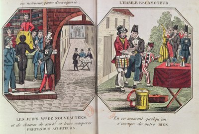 Ilustração para o Paravoleur ou LArt para dirigir cautelosamente em qualquer país, incluindo Paris por Eugene Francois Vidocq, 1830 de French School