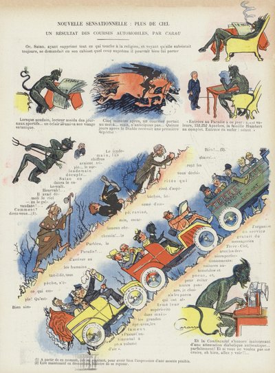 Ilustração para Le Rire (cor litho) de French School