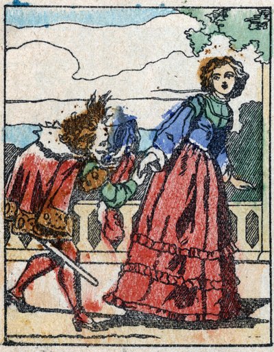 Ilustração de "Riquet a la houppe", conto de Charles Perrault (1628-1703), escritor francês. Gravura em madeira de "Imaging Pellerin" - Epinal, sd. Final do século XIX. de French School