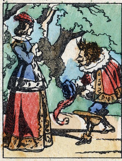 Ilustração de "Riquet a la houppe", conto de Charles Perrault (1628-1703), escritor francês. Gravura em madeira de "Imaging Pellerin" - Epinal, sd. Final do século XIX. de French School