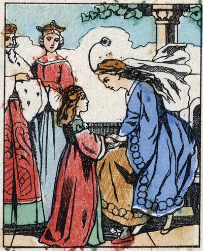Ilustração de "Riquet a la houppe", conto de Charles Perrault (1628-1703), escritor francês. Gravura em madeira de "Imaging Pellerin" - Epinal, sd. Final do século XIX. de French School