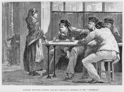 Ilustração para The Assommoir, A Realistic Novel, de Emile Zola (gravura) de French School