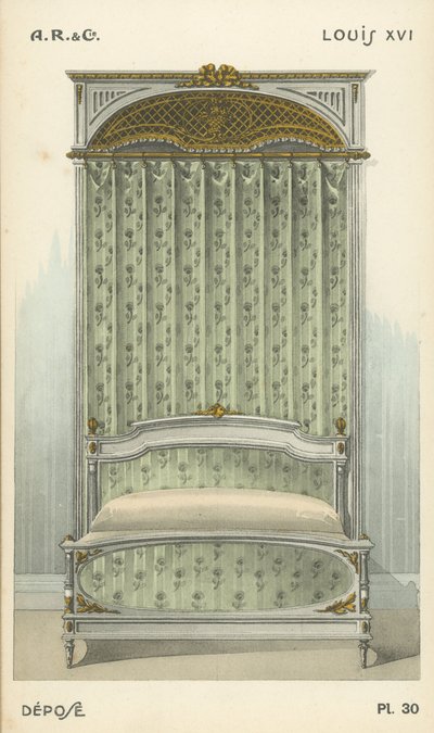Ilustração do catálogo de produtos de design de interiores da AR & Cie, França de French School