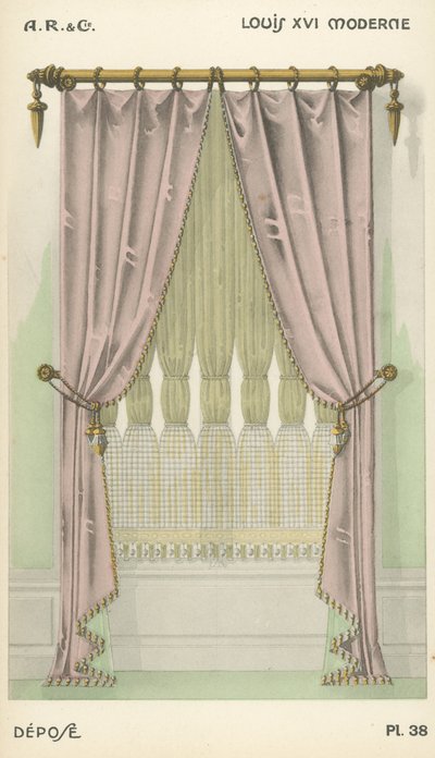 Ilustração do catálogo de produtos de design de interiores da AR & Cie, França de French School