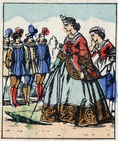 Ilustração do conto de Charles Perrault "Cinderela ou O Pequeno Chinelo de Vidro". Gravura em madeira de Imaging Pellerin - Epinal, sd. Final do século XIX. de French School