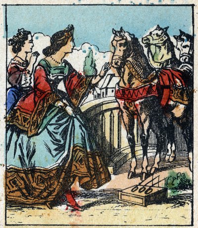 Ilustração do conto de Charles Perrault "Cinderela ou O Pequeno Chinelo de Vidro". Gravura em madeira de Imaging Pellerin - Epinal, sd. Final do século XIX. de French School
