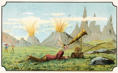 Ilustração do livro "Voyage dans la lune avant 1900" de A. de Ville-d