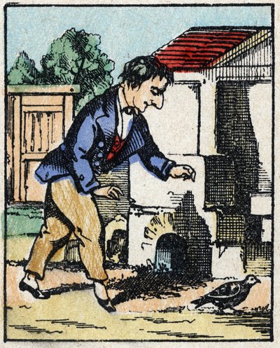 Ilustração do conto "Veridique History of Jeannot Serinet" Gravura em madeira de Imagery Pellerin - Epinal, sd. Final do século XIX. de French School