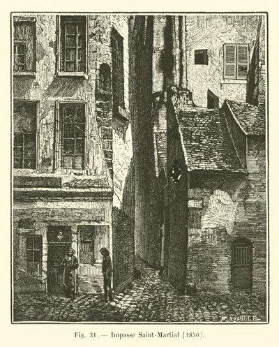 Impasse Saint-Martial, 1850 de French School