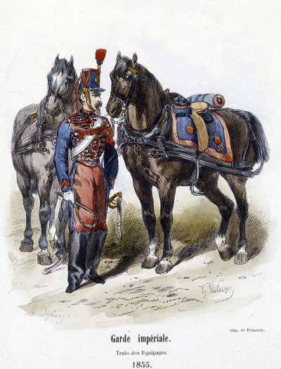 Guarda Imperial: comboio de tripulações em 1855 - no "Histoire de l