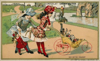 No Parc des Buttes Chaumont, Paris (chromolitho) de French School