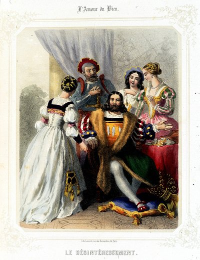 No amor ao bem de Sauvageot, segunda metade do século XIX. de French School