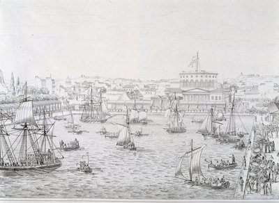 Inauguração da Bacia de la Villette, Paris, maio de 1821. de French School