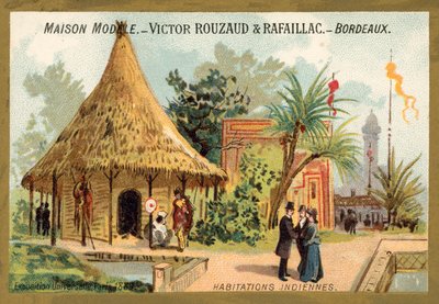 Habitações indígenas, Exposição Universelle, Paris de French School