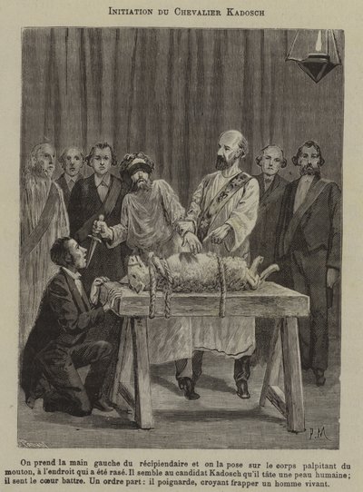Iniciação de um Cavaleiro Kadosch (gravura) de French School